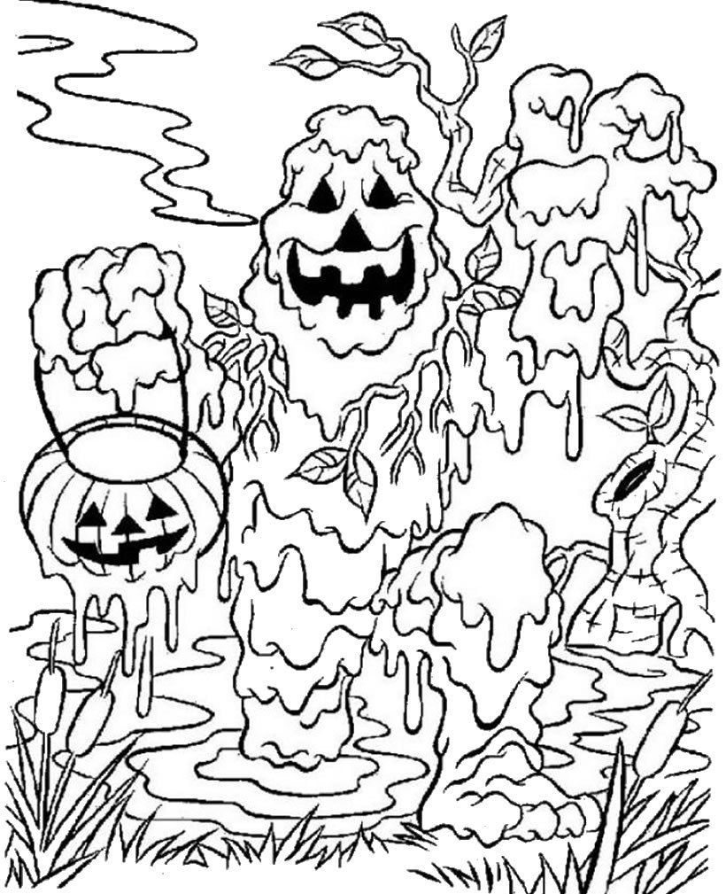 All Scary Halloween Coloring Pages - Coloring Pages For All Ages