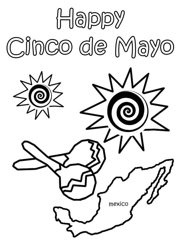 Mexican Cinco de Mayo at Mexican Fiesta Coloring Page | Kids Play ...