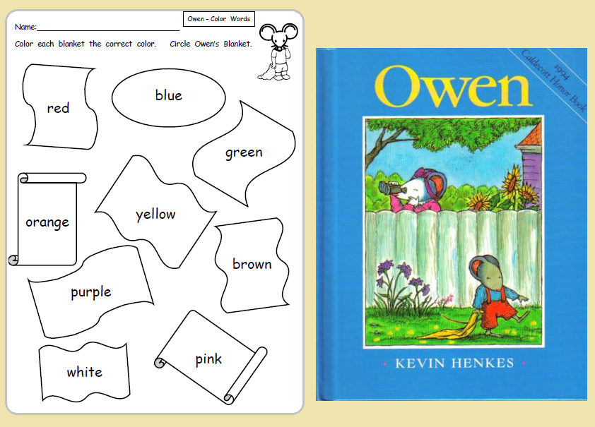 Owen by Kevin Henkes Activity Sheet