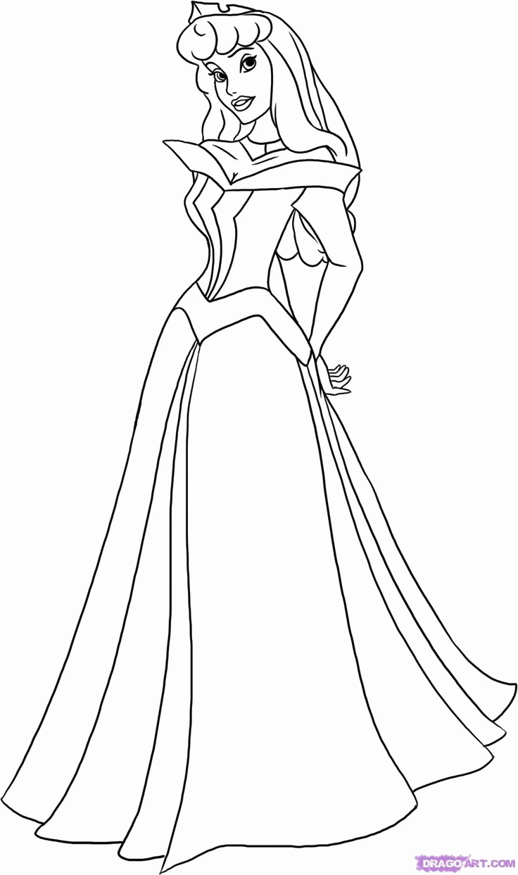 Princess aurora coloring pages to download and print for free
