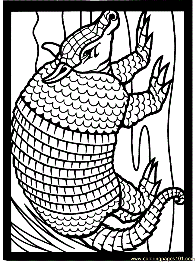 Coloring Pages Mexican Coloring Armadillo2 (Countries > Mexico