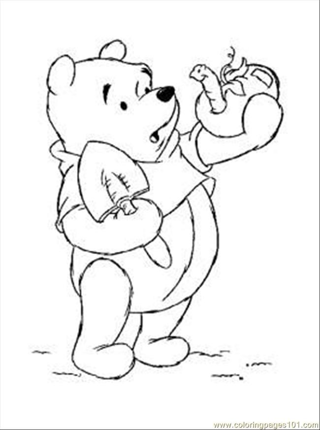 Coloring Pages Apple And Worm Coloring Page (Food & Fruits