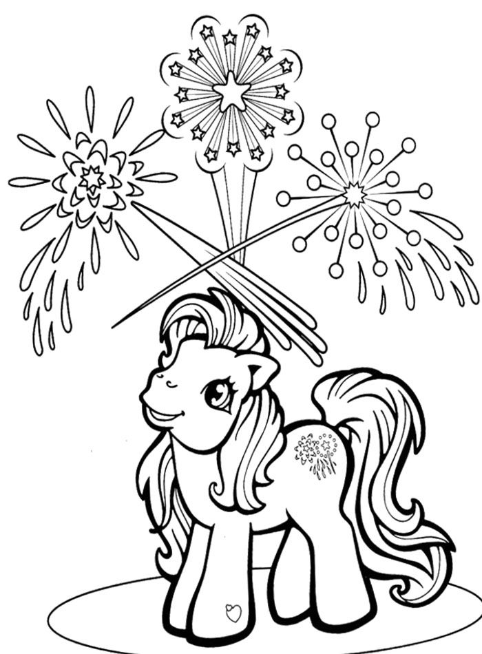my little pony fireworks Colouring Pages