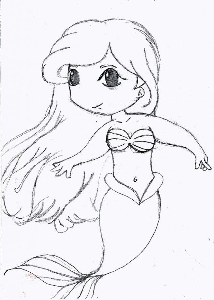 Cartoon: Nice The Little Mermaid Chibi Sketc By Bandanamonkey