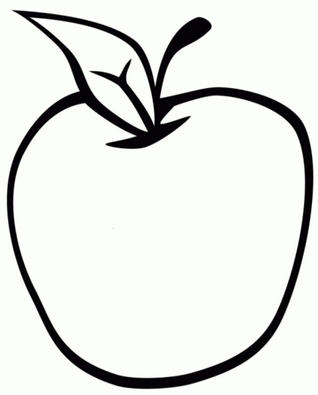 Free Apple Coloring Pages For Kids Hd | ViolasGallery.
