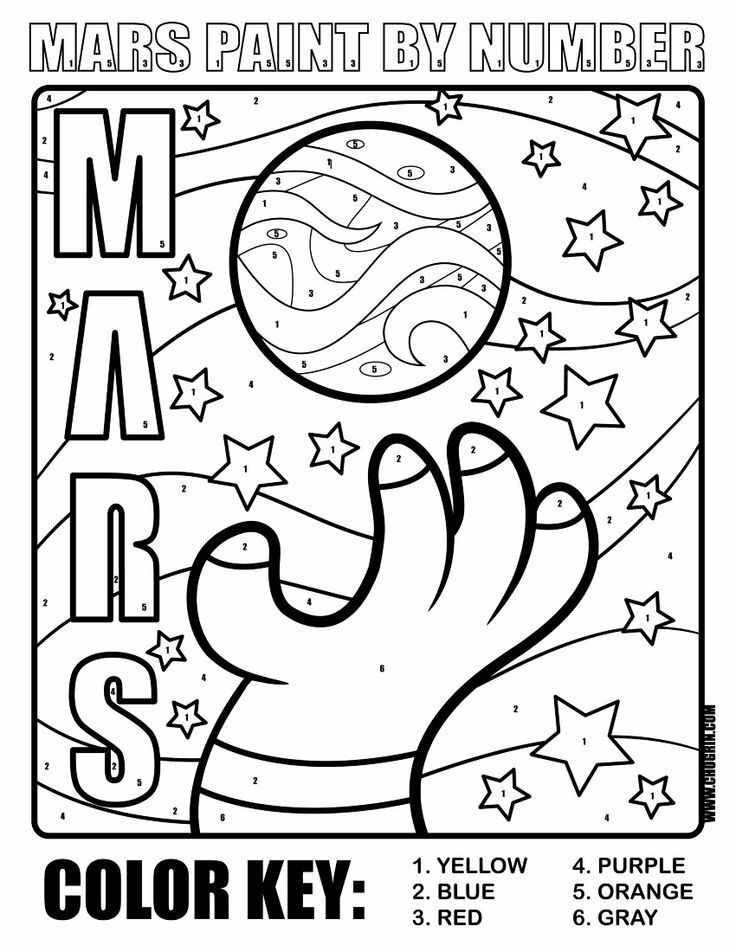 Mars and other planets | coloring pages