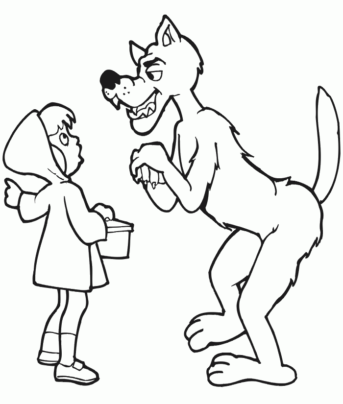 Little Red Riding Hood Coloring Pages To Print - Little Red Riding