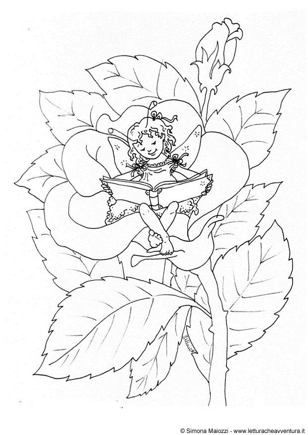 Coloring page fairy - img 12421.