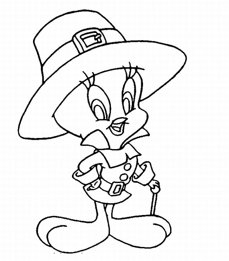 Tweety Bird Fashion Coloring Pages - Tweety Bird Coloring Pages