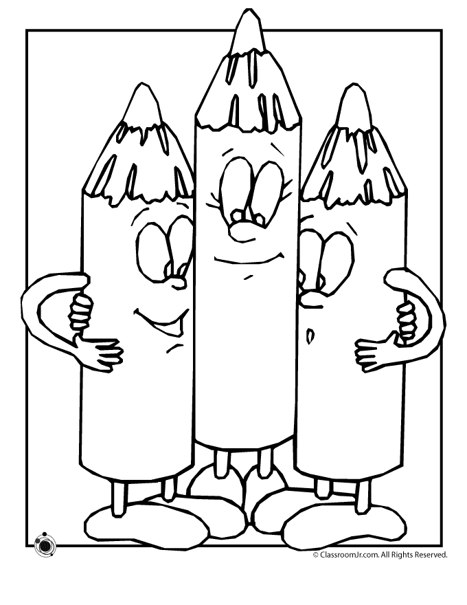 school coloring pages page cute crayons