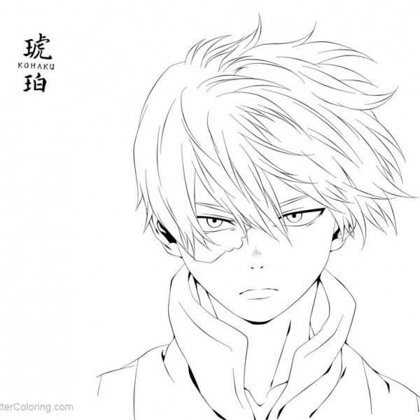 Boku No Hero Academia Coloring Pages Todoroki Lineart by justaweirdgirl -  Free Printable Coloring Pages in 2020 | Anime lineart, Anime character  drawing, Anime printables
