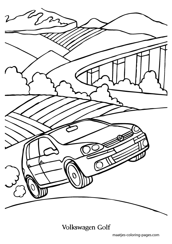 Volkswagen Golf coloring page
