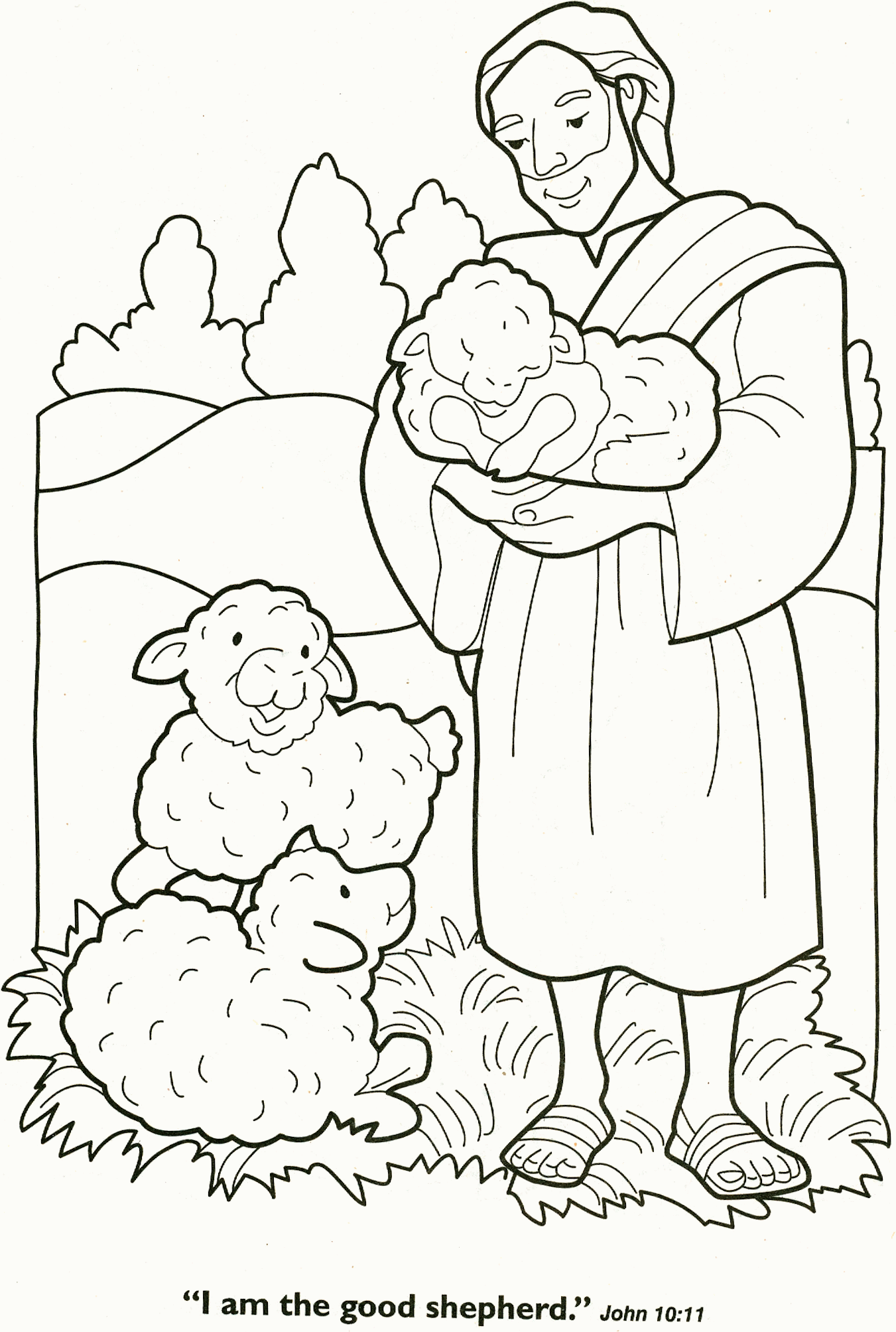 Coloring Pages Of And The Lost Sheep - Coloring