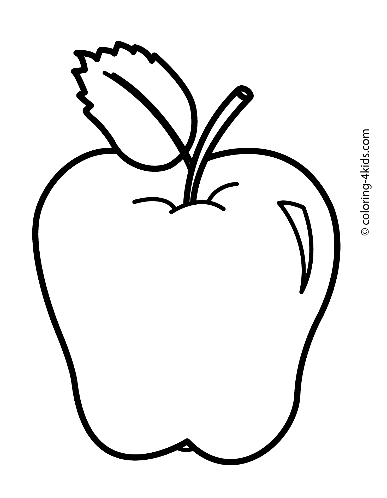 Apple Preschool Coloring Pages - Coloring Pages For All Ages