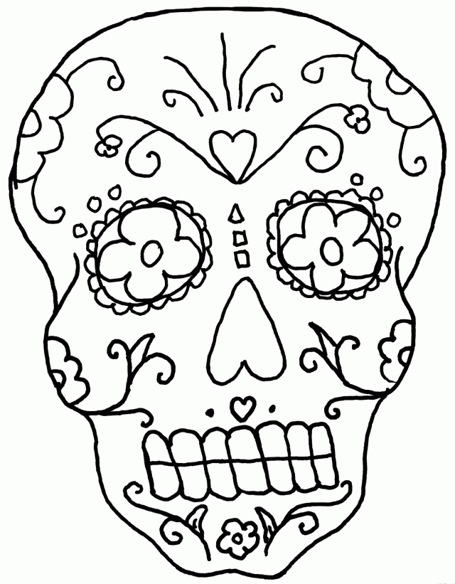 Day Of The Dead - Coloring Pages for Kids and for Adults