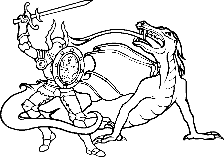 Knight coloring pages to download and print for free