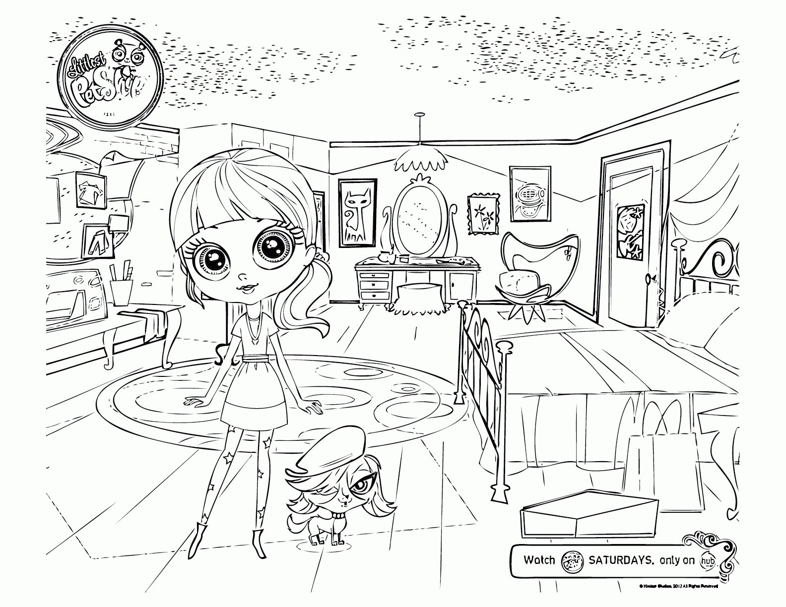 Pet shop coloring pages to download and print for free