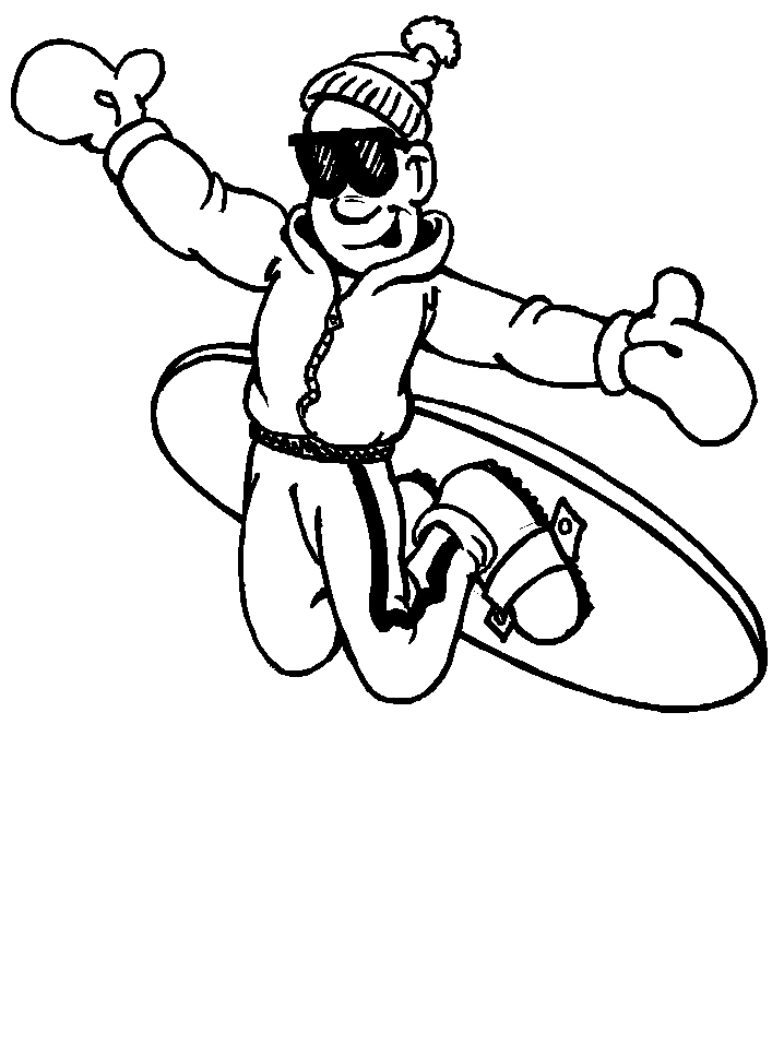 Winter Sports Coloring Page - ColoringforKids.info | ColoringforKids.