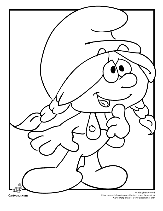 of smurfette Colouring Pages