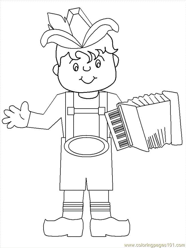 Coloring Pages Lederhosen (Countries > Germany) - free printable