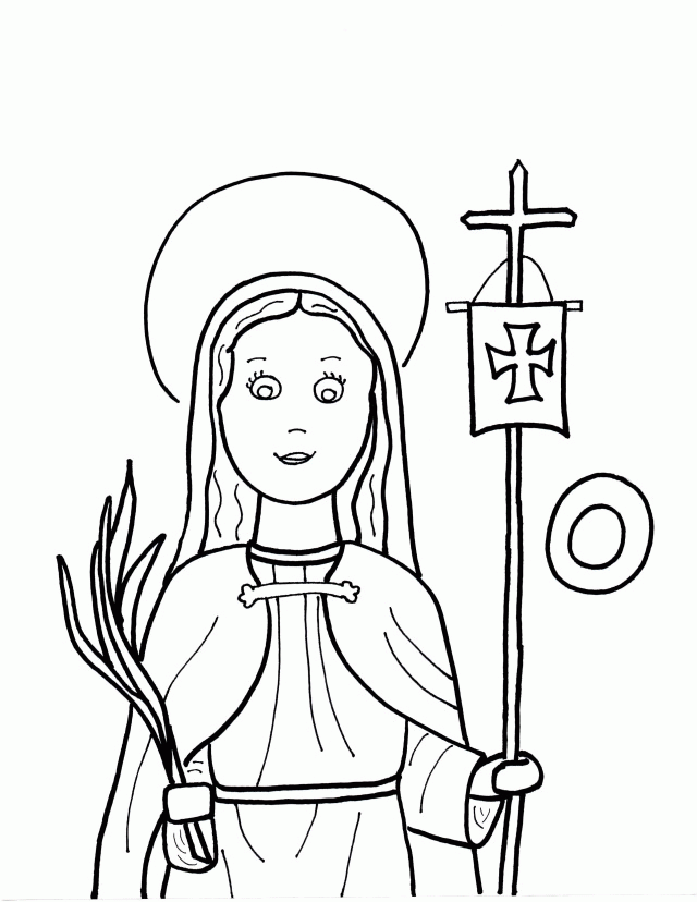 O Is For St Odilia Saints To Color 240341 St Bernadette Coloring Page