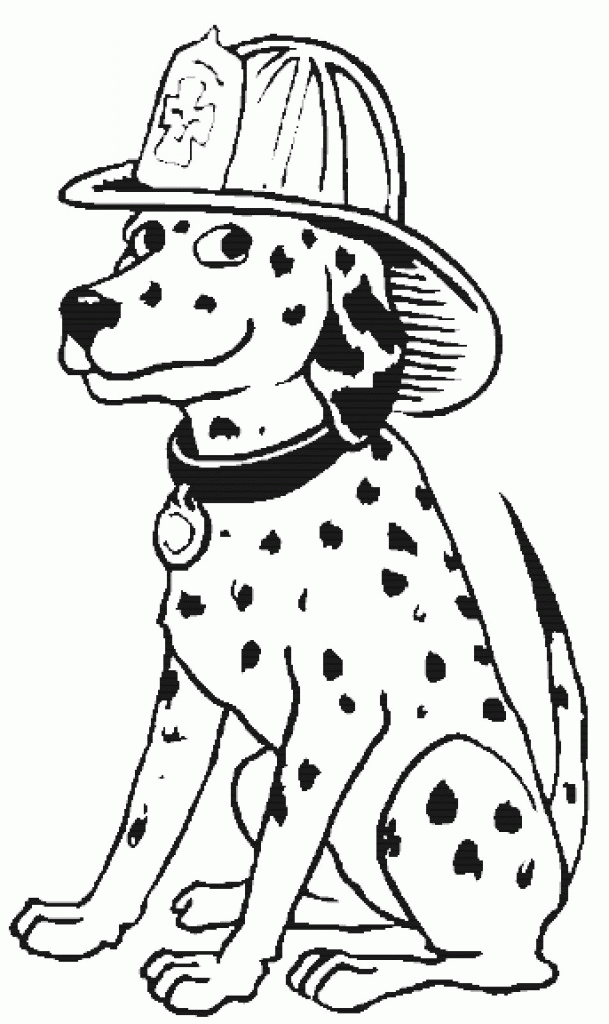 Fireman Dog Free Printable Coloring Pages | Extra Coloring Page