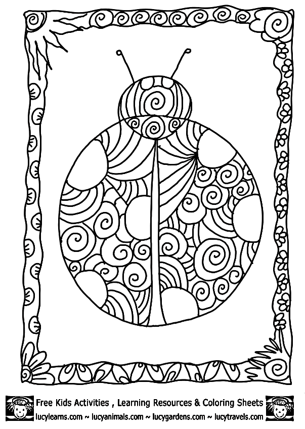 Ladybug Printable Coloring Pages - Free Printable Coloring Pages