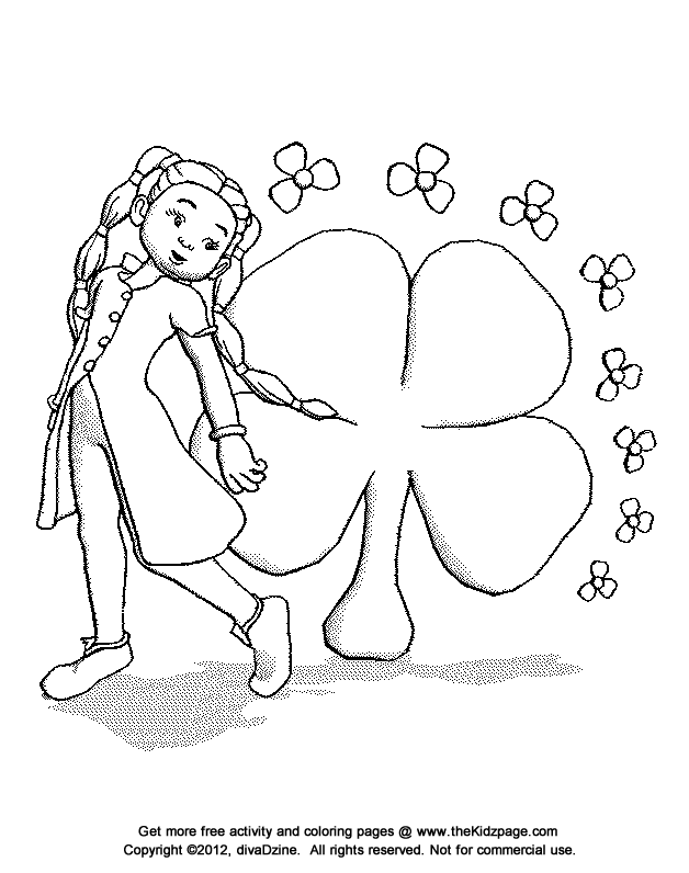 and lucky shamrock st patricks day coloring pages for kids