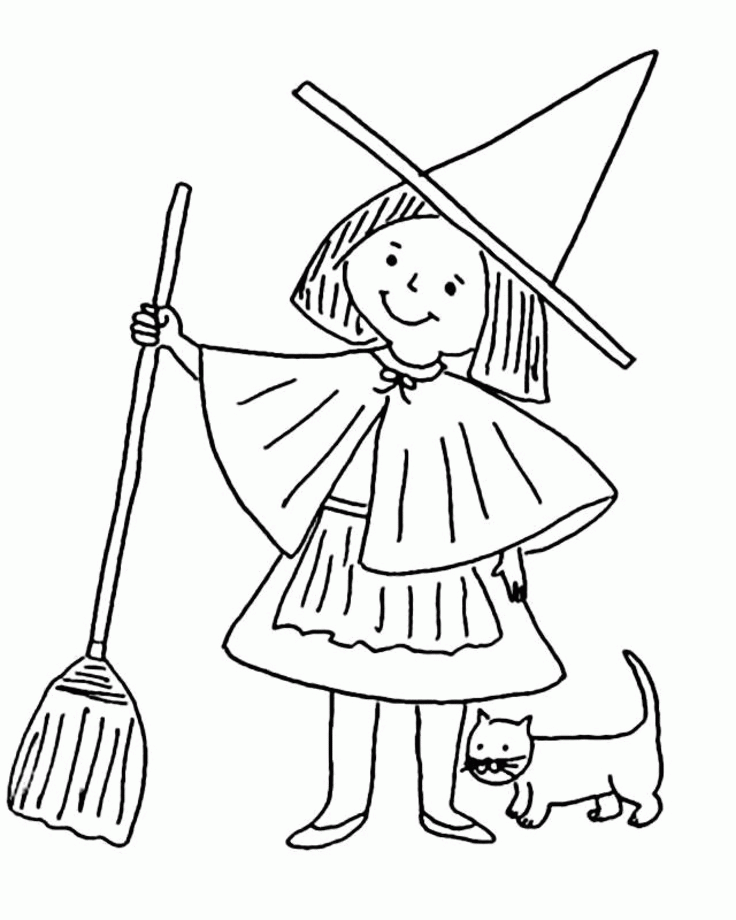 Witch Coloring Pages 3 | Coloring Pages To Print
