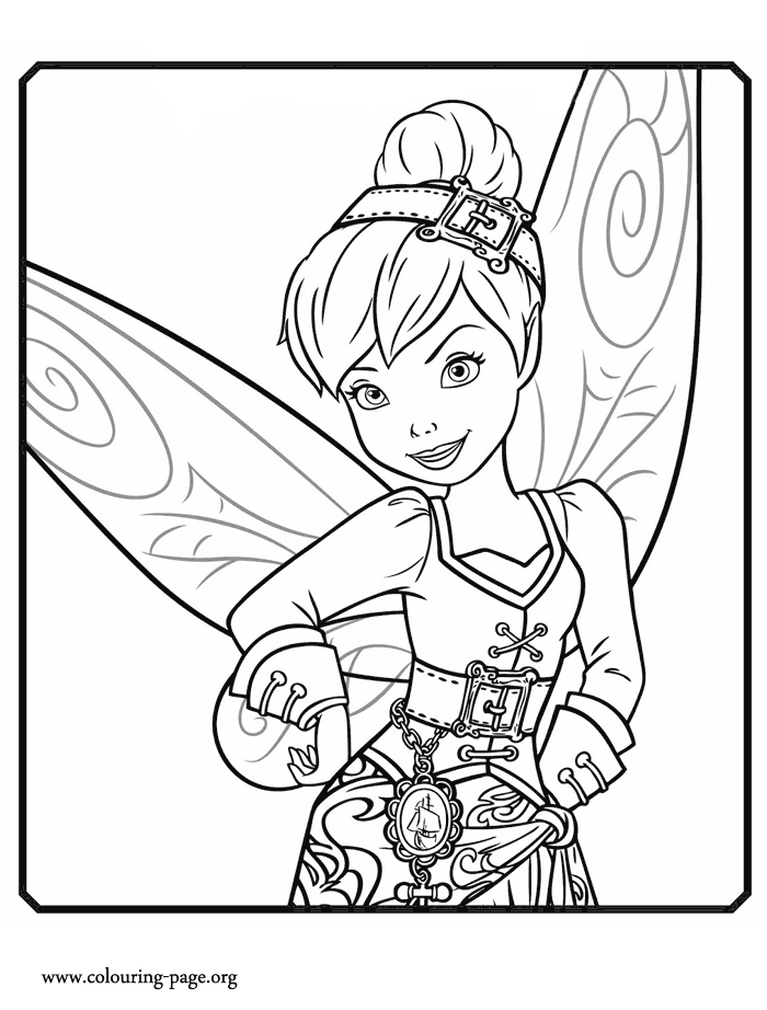 The Pirate Fairy - Tinker Bell, a Water Fairy coloring page