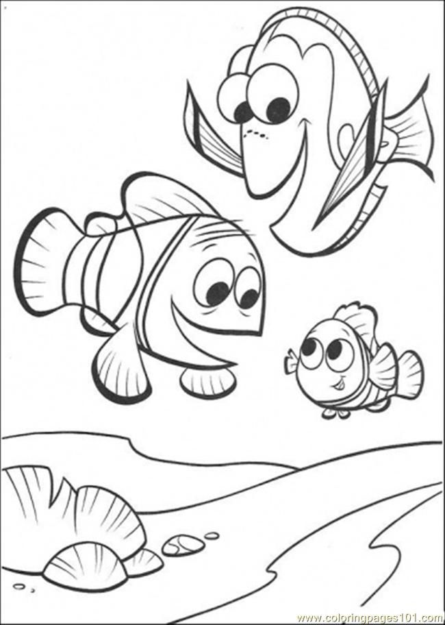 Coloring Pages Merlin Doris Nemo (Cartoons > Finding Nemo) - free