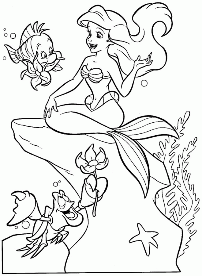 little mermaid coloring pages sheets pictures the colors for kids
