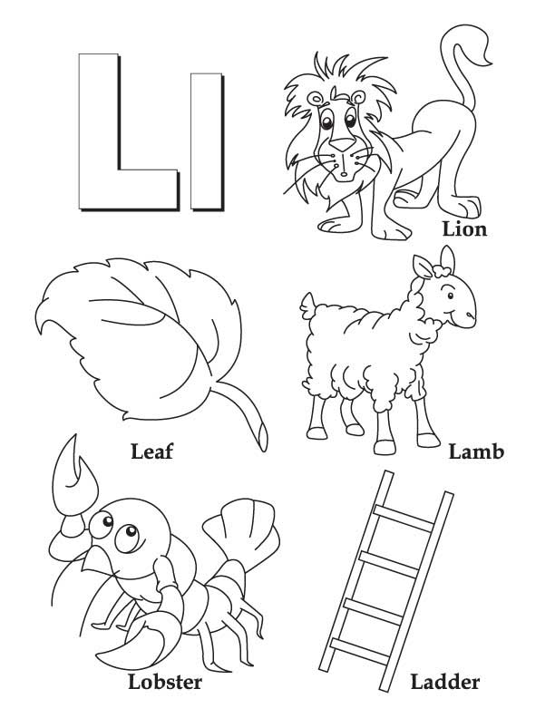 My A to Z Coloring Book Letter L coloring page | Download Free My
