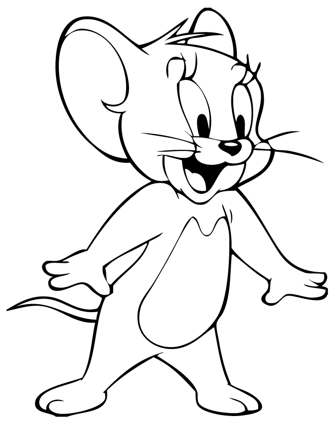 Jerry the mouse Colouring Pages