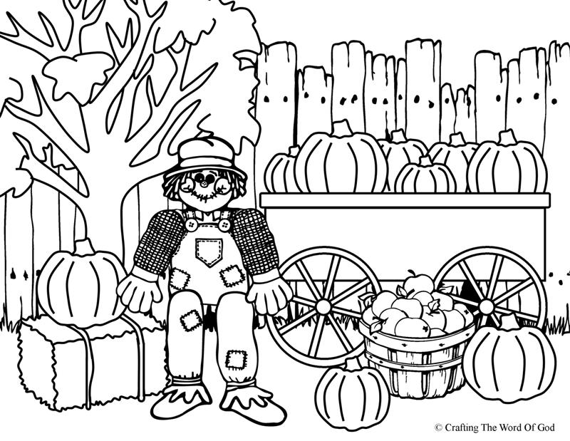 Free Scarecrow Coloring Pages – Halloween Arts