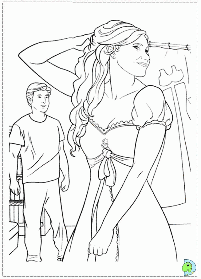 Enchanted Coloring page, Princess Giselle coloring page- DinoKids ...
