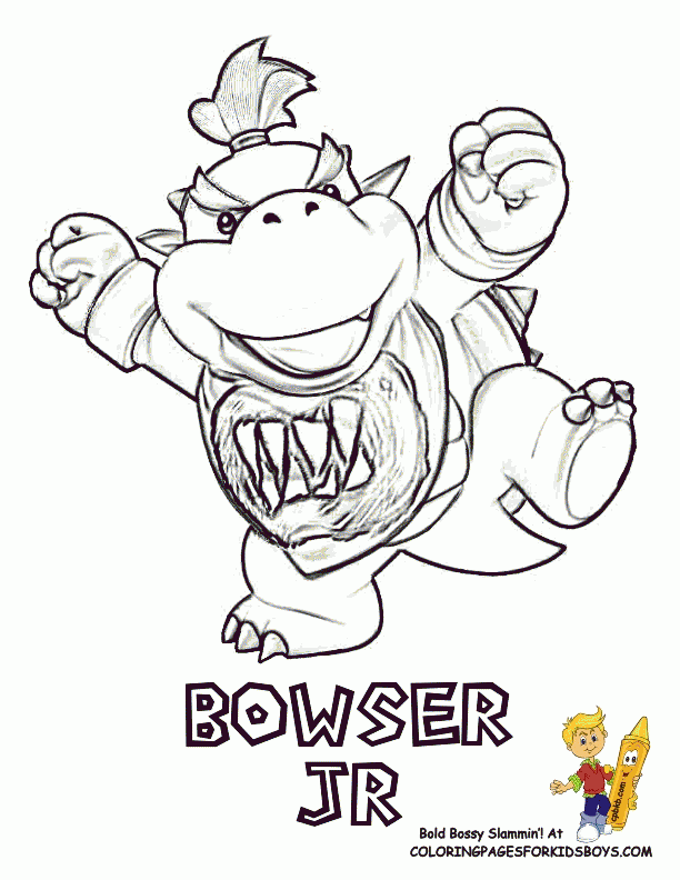 Ingenuity Bowser Jr Mario Coloring Page Bowser Coloring Pages ...