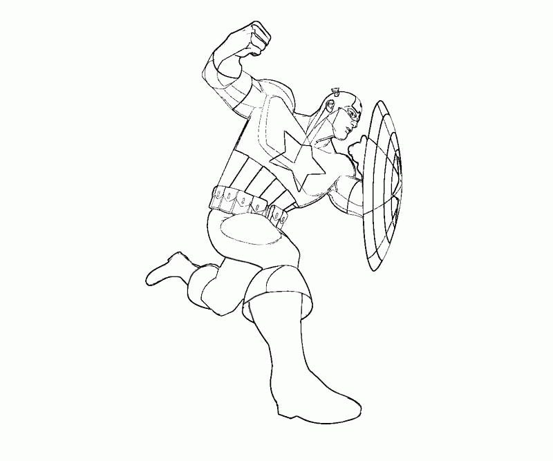 Marvel Captain America Coloring Pages - Coloring Page