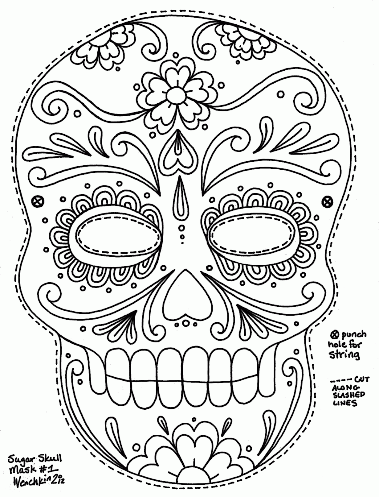 Mask coloring pages to download and print for free