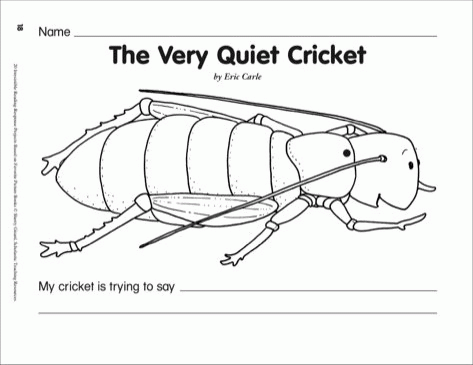 The Very Quiet Cricket Coloring Page