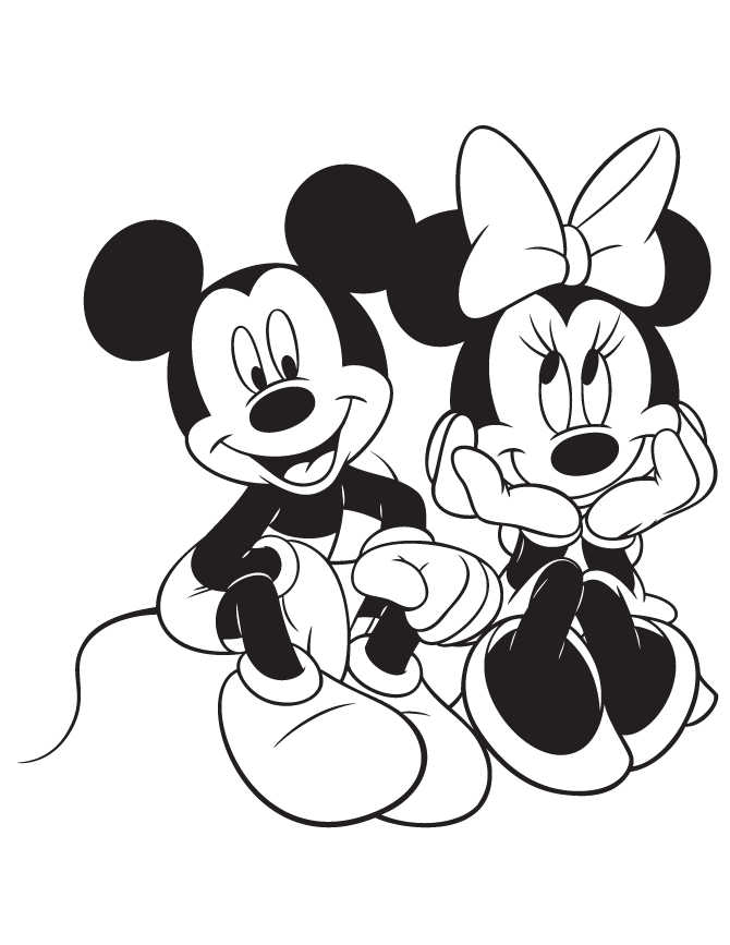 minnie mouse playing Colouring Pages (page 2)