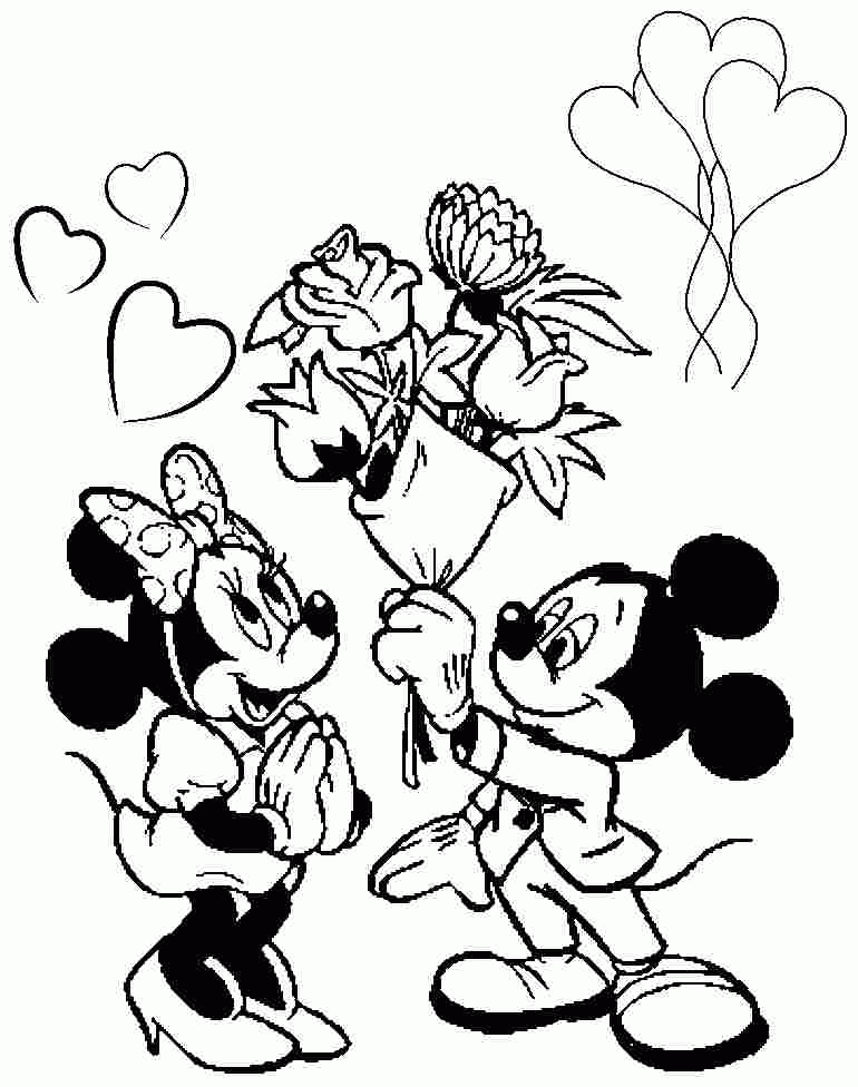 Free Printable Cartoon Disney Mickey Mouse Coloring Pages For
