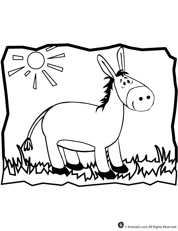 7 Donkey Coloring | Free Coloring Page Site