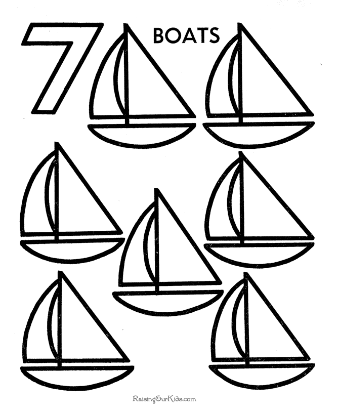 Learning numbers coloring pages help kids develop many important