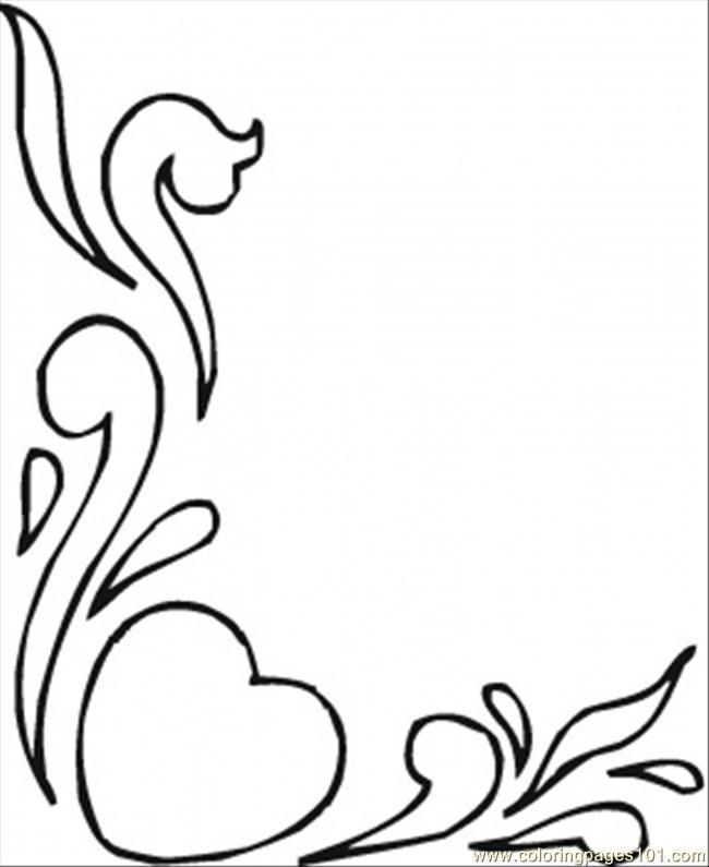 Coloring Pages Hearts And Flowers (Other > Pattern) - free