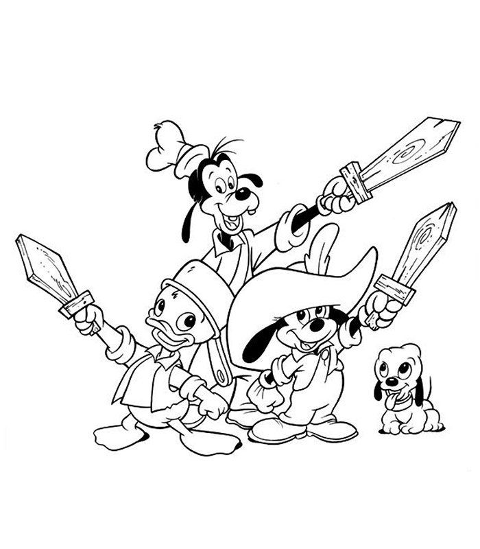 The Three Musketeer Colouring Pages (page 3)