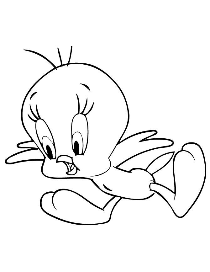 Flying Tweety Bird Coloring Page | Free Printable Coloring Pages