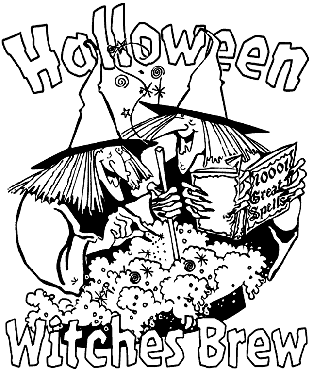 transmissionpress: 10 Halloween Witch Coloring Pictures