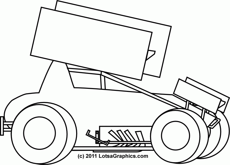 sprint sprint car Colouring Pages (page 2)