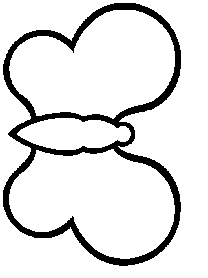 Printable Butterfly Simple-shapes Coloring Pages